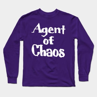 Agent of Chaos - White - Back Long Sleeve T-Shirt